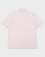 Vintage Y2K 00s Lacoste Baby Pink Limited Edition Silver Croc Short Sleeve Polo Shirt - XL