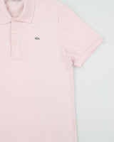 Vintage Y2K 00s Lacoste Baby Pink Limited Edition Silver Croc Short Sleeve Polo Shirt - XL