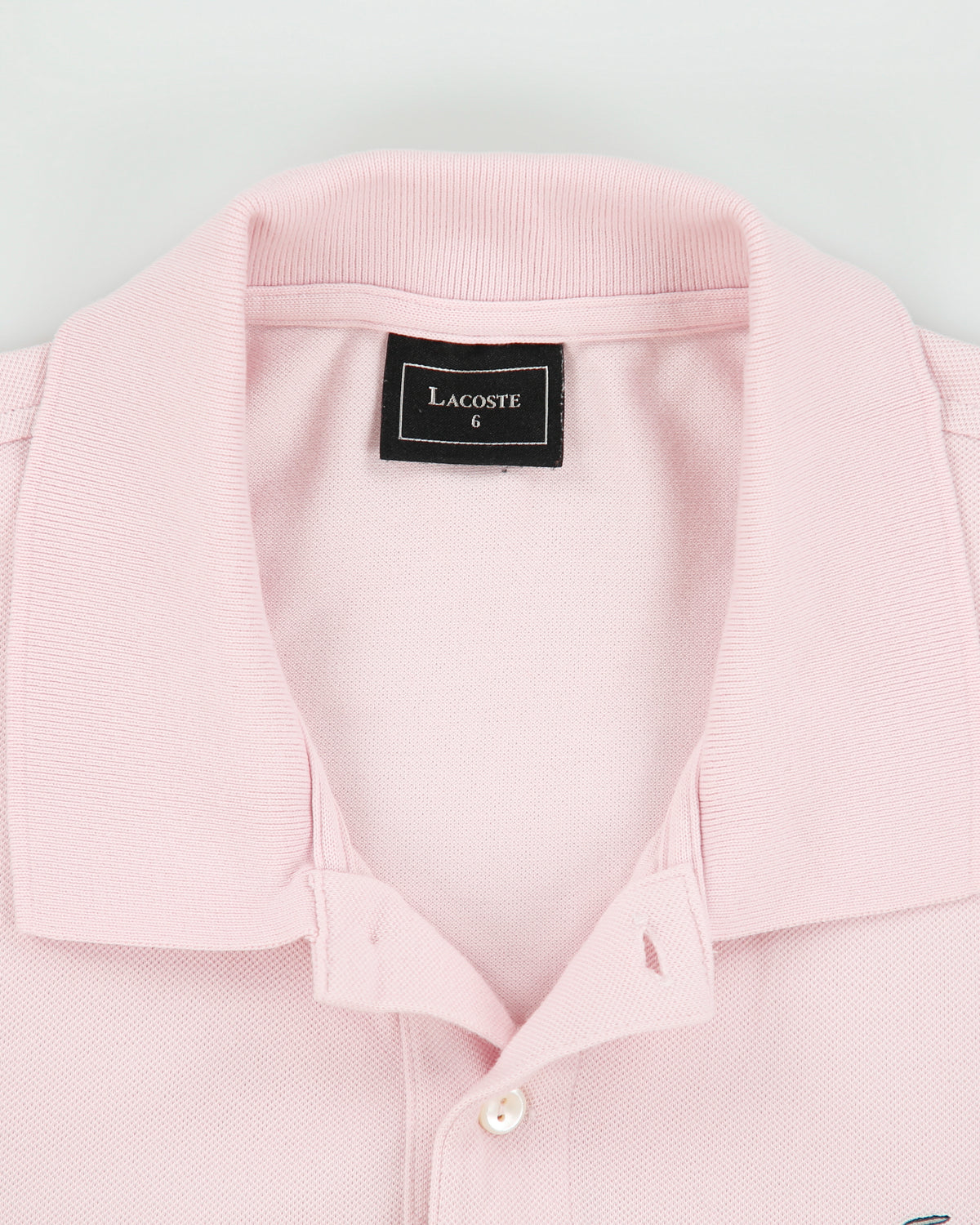 Vintage Y2K 00s Lacoste Baby Pink Limited Edition Silver Croc Short Sleeve Polo Shirt - XL