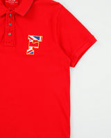 Vintage Y2K 00s FCUK Embroidered GB 72 Crest Short Sleeve Polo Shirt - XL