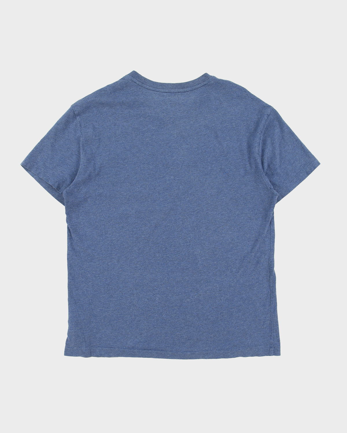 Vintage Polo Ralph Lauren Blue Marl Heavyweight Single Stitch Classic Fit Crewneck Pocket Shirt - S