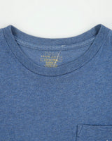 Vintage Polo Ralph Lauren Blue Marl Heavyweight Single Stitch Classic Fit Crewneck Pocket Shirt - S