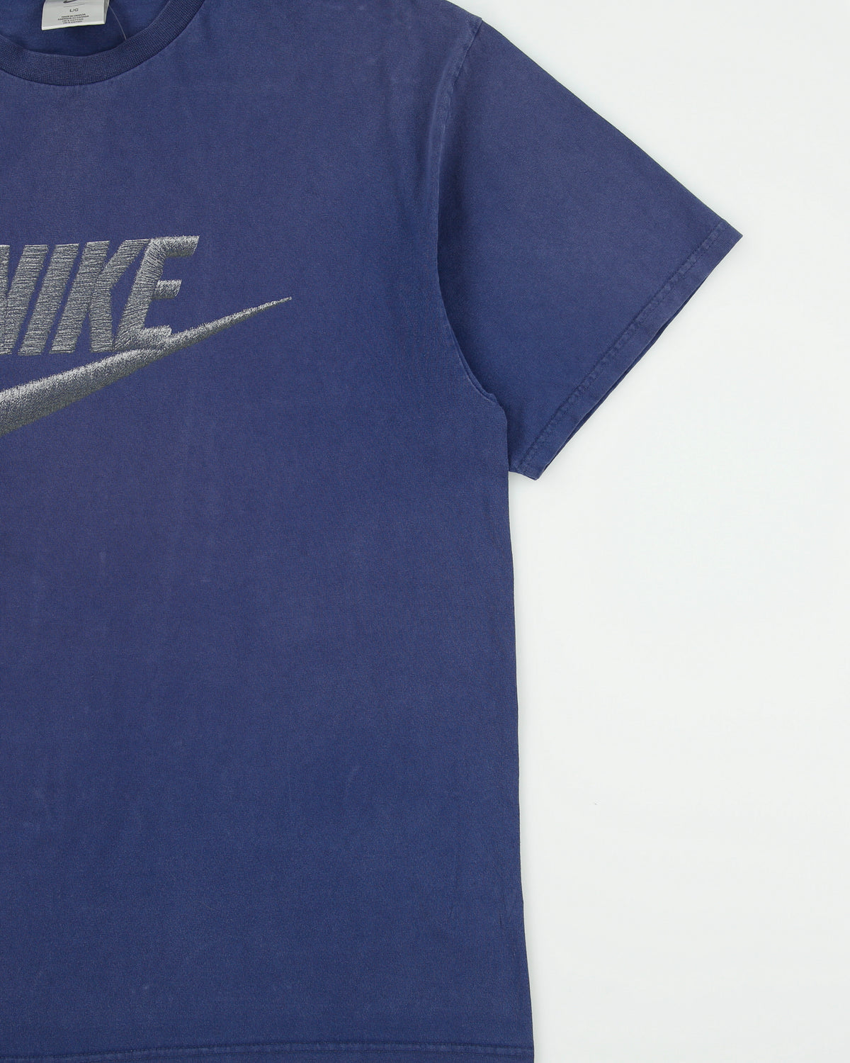 Vintage Y2K 00s Nike Heavyweight Graphite Logo Made In Canada Crewneck T-Shirt - L