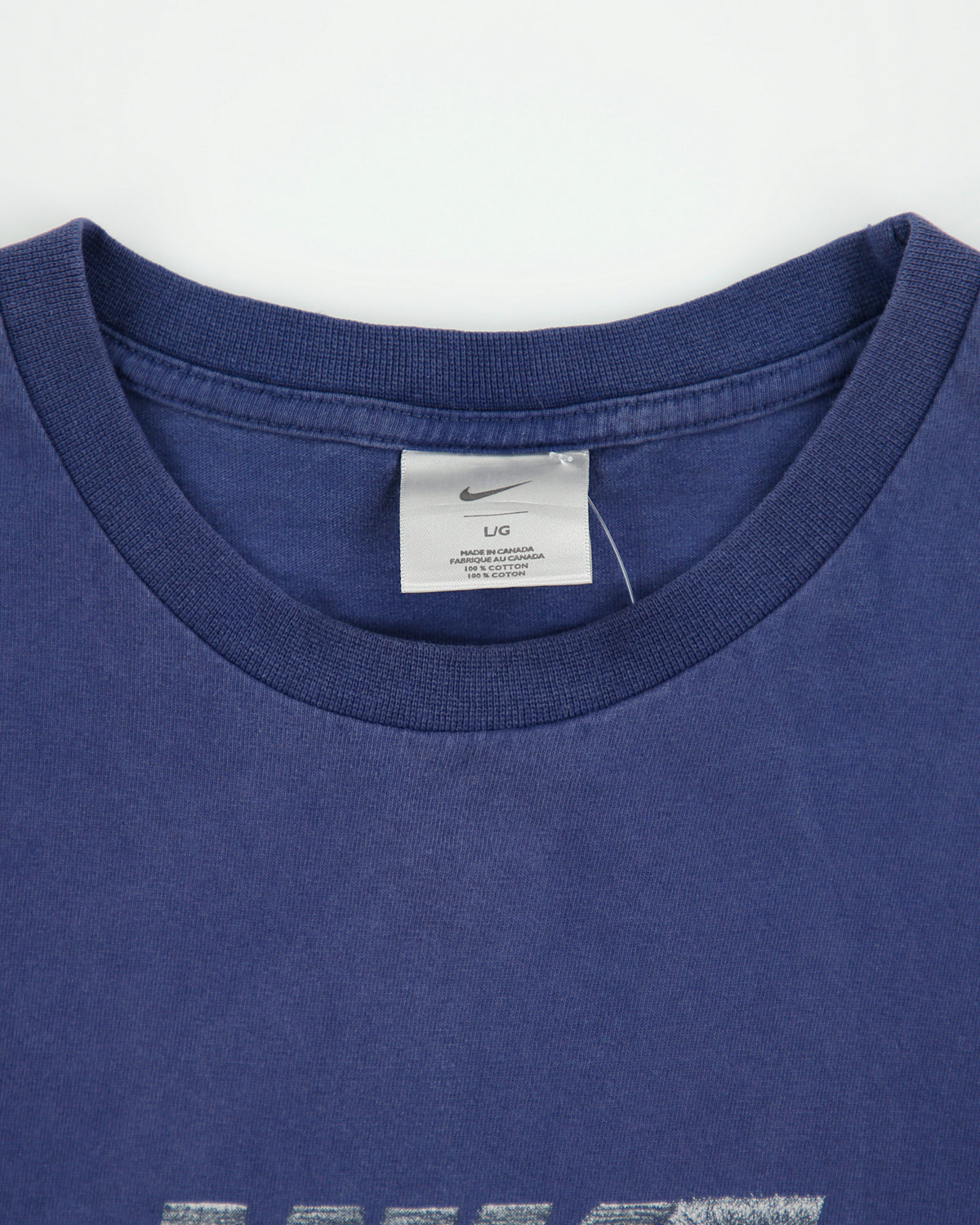 Vintage Y2K 00s Nike Heavyweight Graphite Logo Made In Canada Crewneck T-Shirt - L