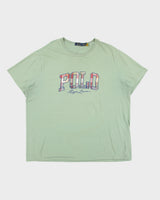 Vintage Polo Ralph Lauren Sage Heavyweight Plaid Embroidered Crewneck T-Shirt - XXL