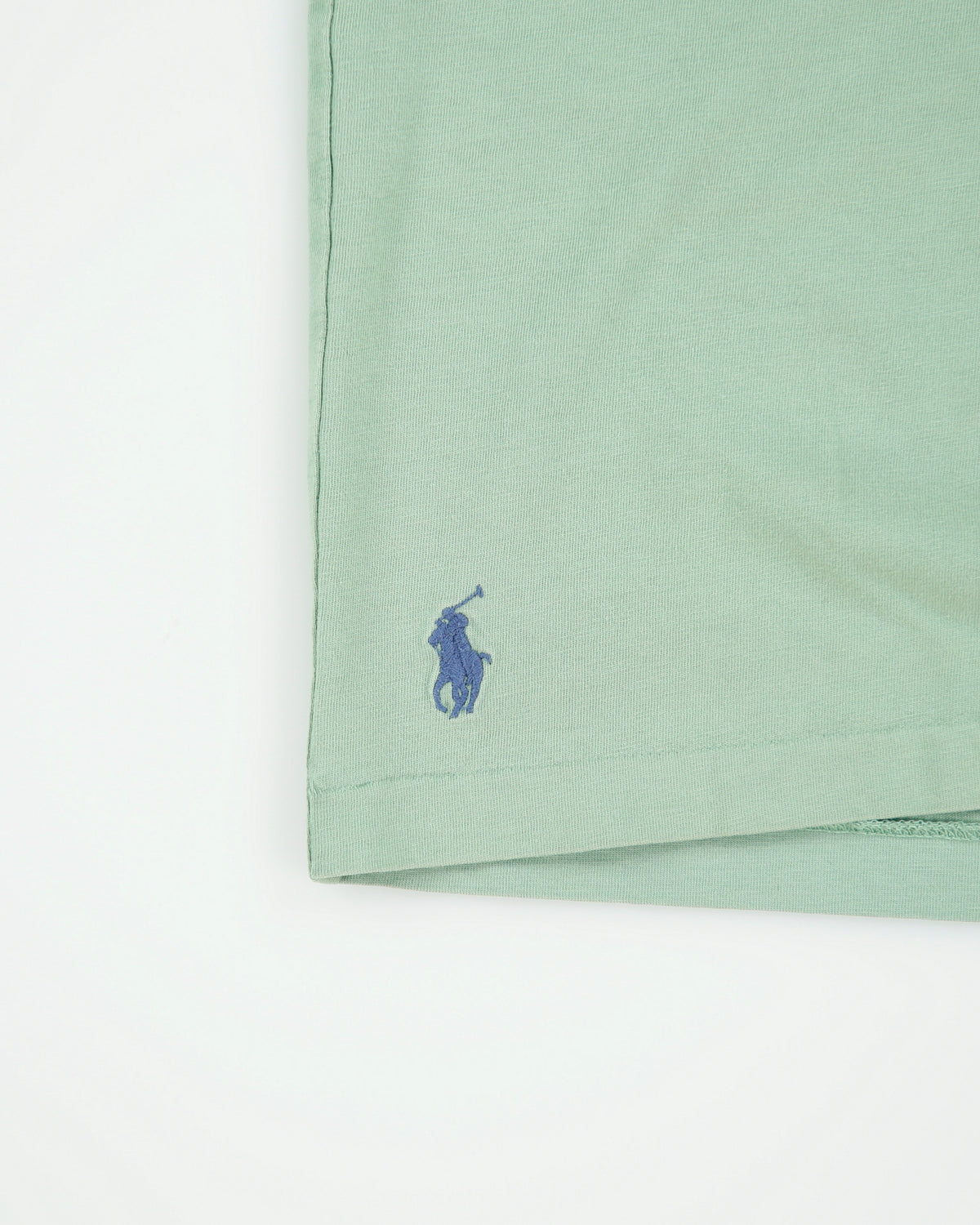 Vintage Polo Ralph Lauren Sage Heavyweight Plaid Embroidered Crewneck T-Shirt - XXL