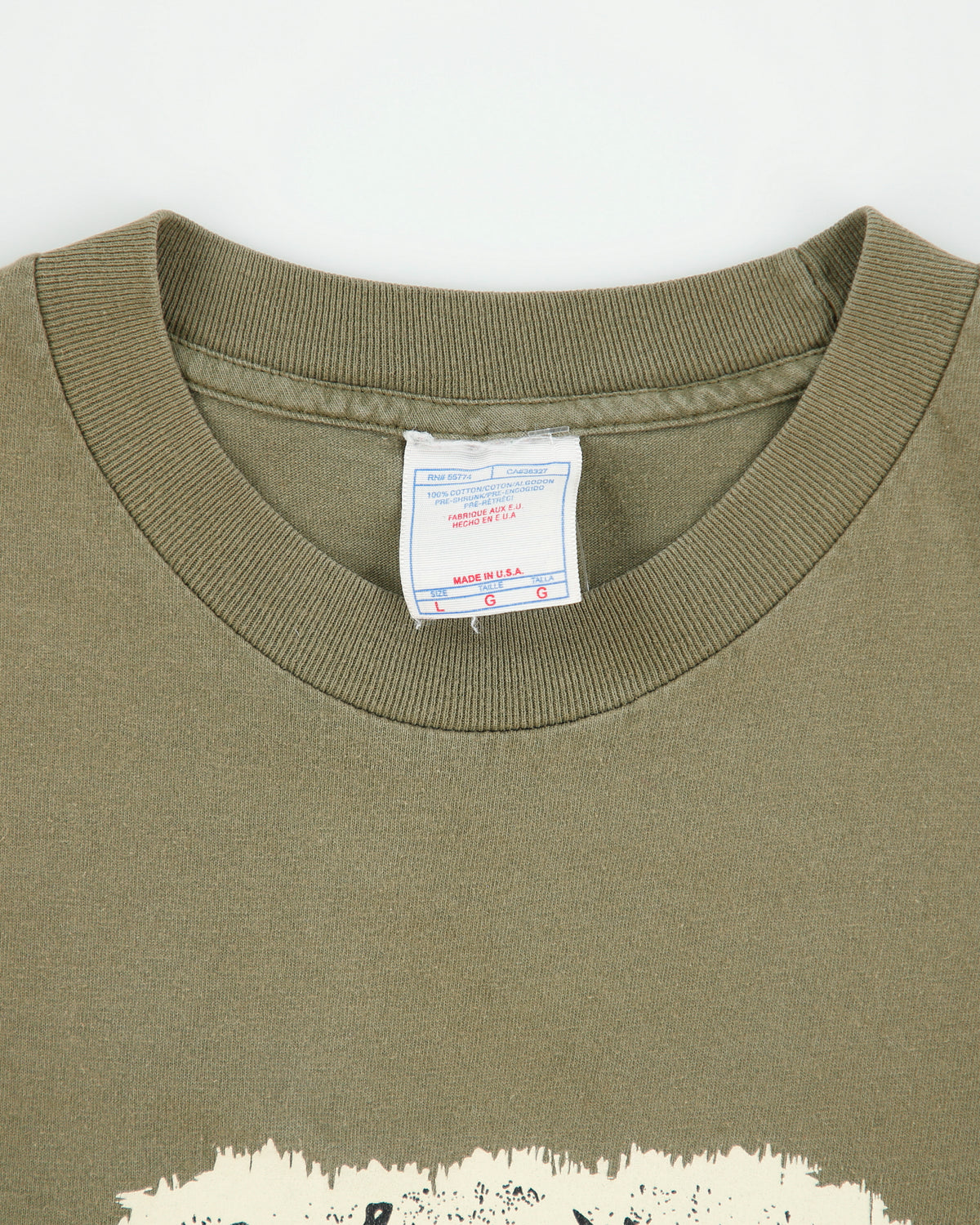 Vintage 1990s South River Khaki Heavyweight Made In USA Crewneck T-Shirt - L