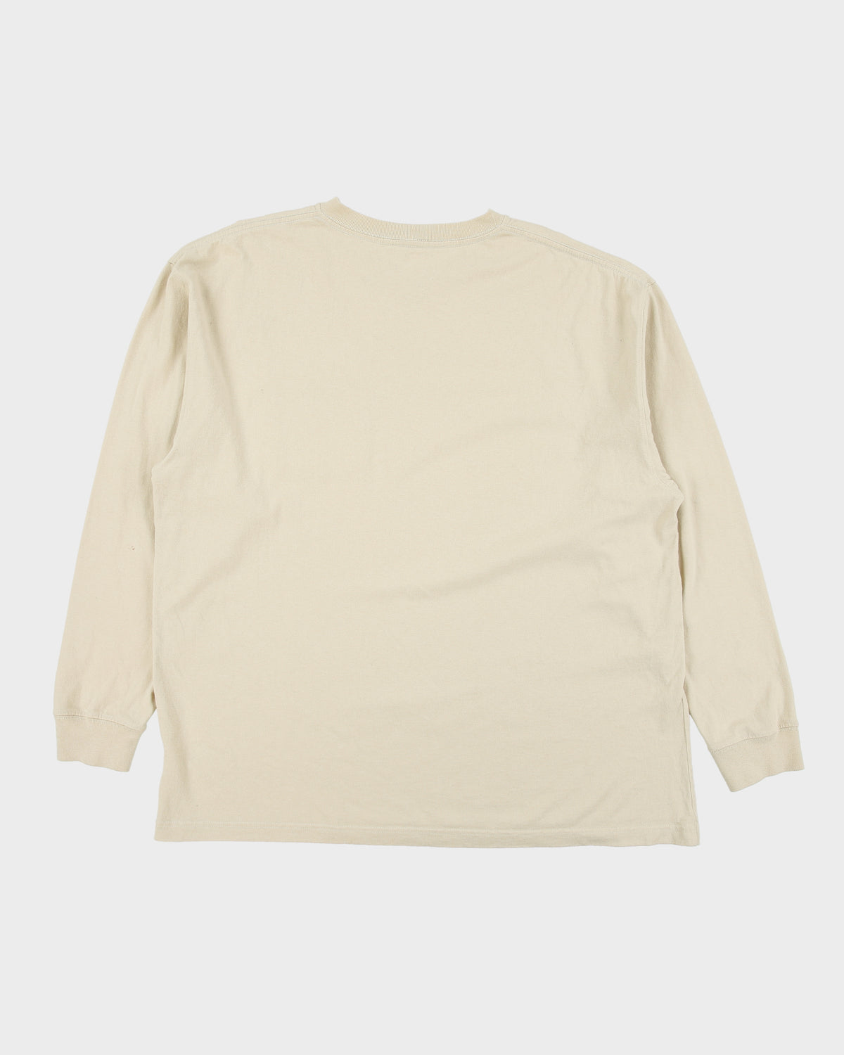 Vintage Y2K 00s Carhartt Sand Heavyweight Loose Fit Long Sleeve Crewneck Pocket T-Shirt - XL
