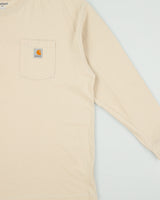 Vintage Y2K 00s Carhartt Sand Heavyweight Loose Fit Long Sleeve Crewneck Pocket T-Shirt - XL
