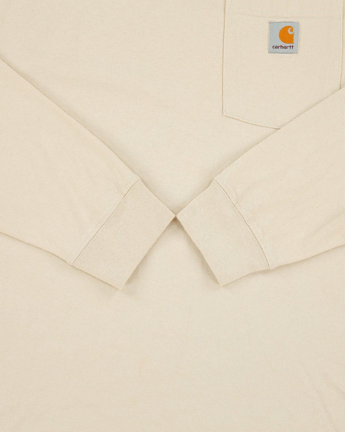 Vintage Y2K 00s Carhartt Sand Heavyweight Loose Fit Long Sleeve Crewneck Pocket T-Shirt - XL