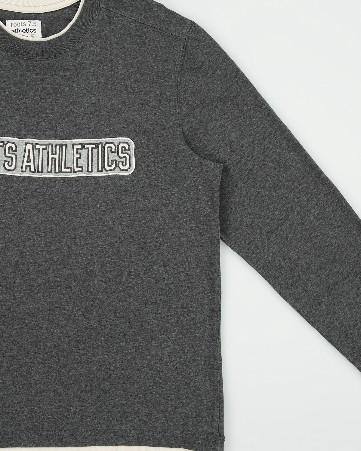 Vintage Y2K 00s Roots 73 Athletics Heavyweight Layered Long Sleeve Crewneck T-Shirt - M