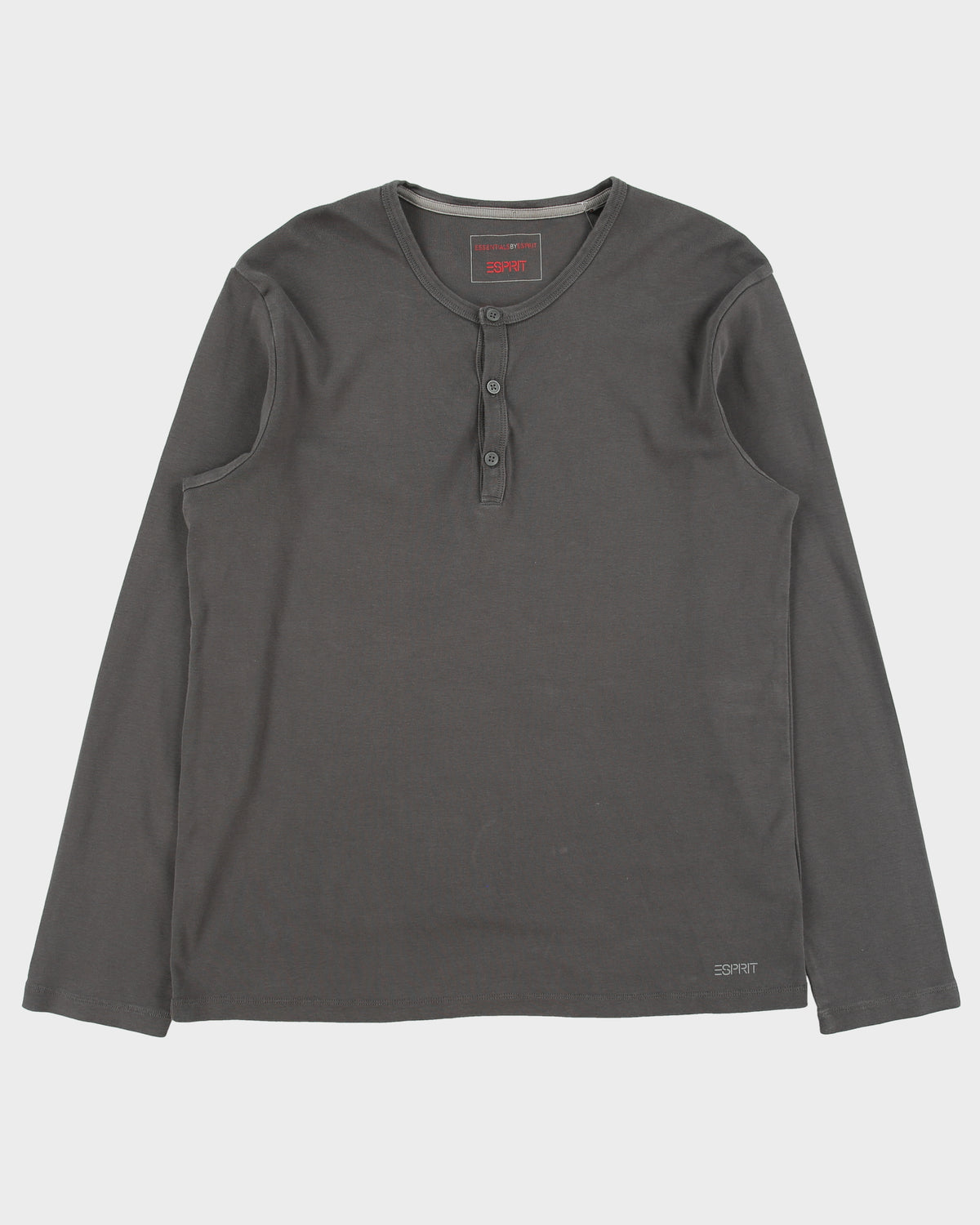 Vintage Y2K 00s Esprit Heavyweight Long Sleeve Crewneck Henley T-Shirt - XXL
