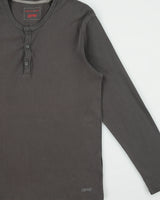Vintage Y2K 00s Esprit Heavyweight Long Sleeve Crewneck Henley T-Shirt - XXL