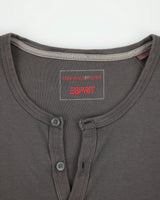 Vintage Y2K 00s Esprit Heavyweight Long Sleeve Crewneck Henley T-Shirt - XXL