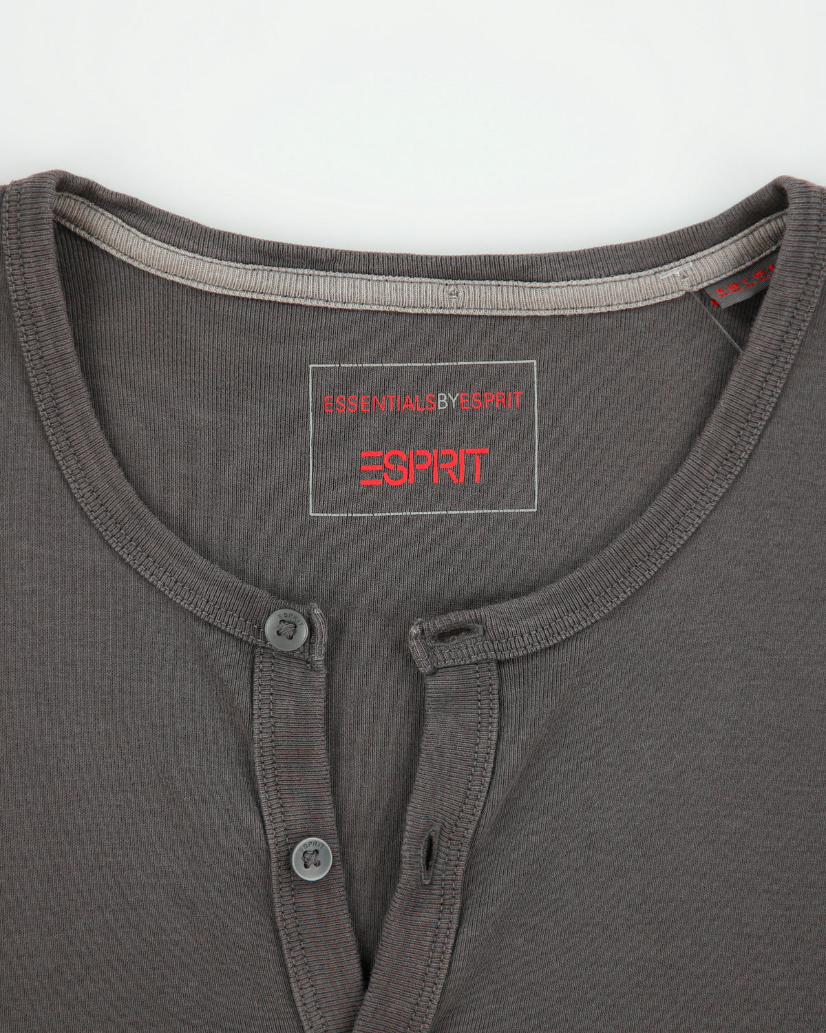 Vintage Y2K 00s Esprit Heavyweight Long Sleeve Crewneck Henley T-Shirt - XXL