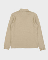 Vintage Lacoste Khaki Croc Pique Classic Fit Long Sleeve Polo Shirt - S