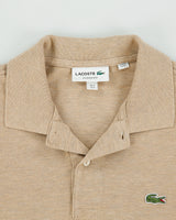 Vintage Lacoste Khaki Croc Pique Classic Fit Long Sleeve Polo Shirt - S