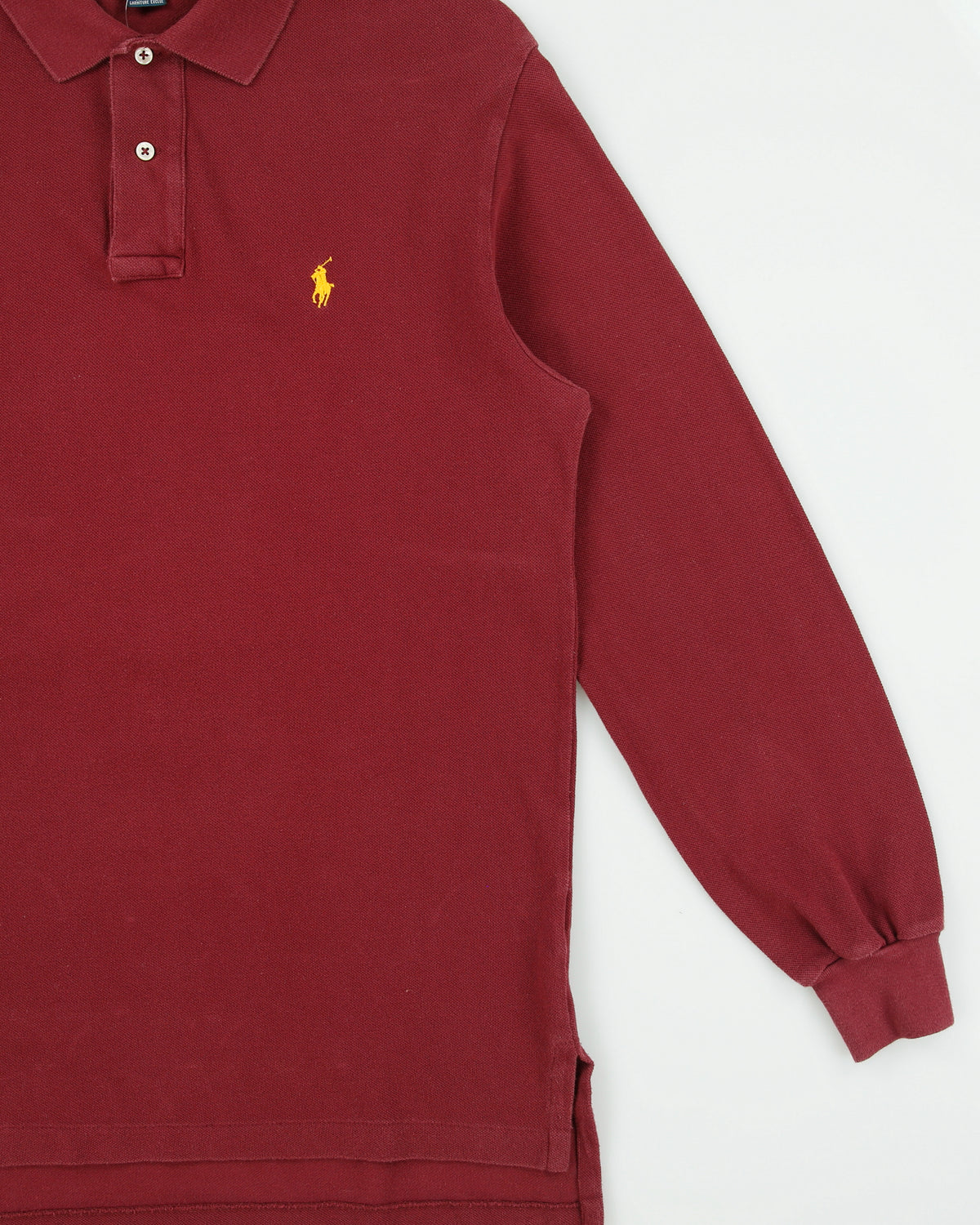 Vintage Y2K 00s Polo Ralph Lauren Burgundy Classic Long Sleeve Polo Shirt - M