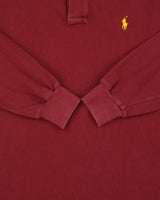 Vintage Y2K 00s Polo Ralph Lauren Burgundy Classic Long Sleeve Polo Shirt - M