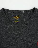 Vintage Polo Ralph Lauren Marl Grey Heavyweight Single Stitch Custom Fit Long Sleeve Crewneck T-Shirt - M