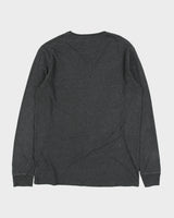 Vintage Polo Bear Ralph Lauren Marl Grey Winter Bear Single Stitch Long Sleeve Crewneck T-Shirt - M