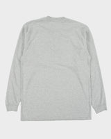 Vintage Carhartt Marl Grey Loose Fit Long Sleeve Crewneck Henley Pocket T-Shirt - M