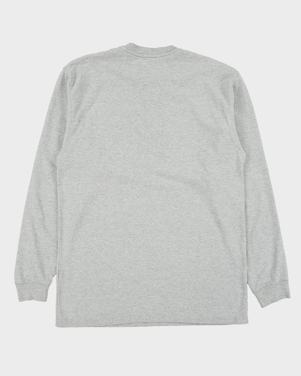 Vintage Carhartt Marl Grey Loose Fit Long Sleeve Crewneck Henley Pocket T-Shirt - M