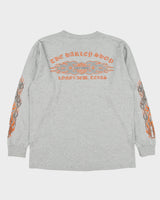 Vintage Y2K 00s Harley Davidson Longview Texas Classic Flames Heavyweight Made In USA Long Sleeve Crewneck T-Shirt - L
