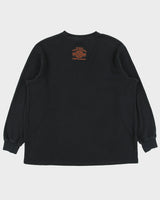 Vintage Harley Davidson Calgary Alberta Embroidered Long Sleeve Waffle Crewneck T-Shirt - L