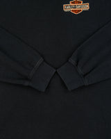 Vintage Harley Davidson Calgary Alberta Embroidered Long Sleeve Waffle Crewneck T-Shirt - L