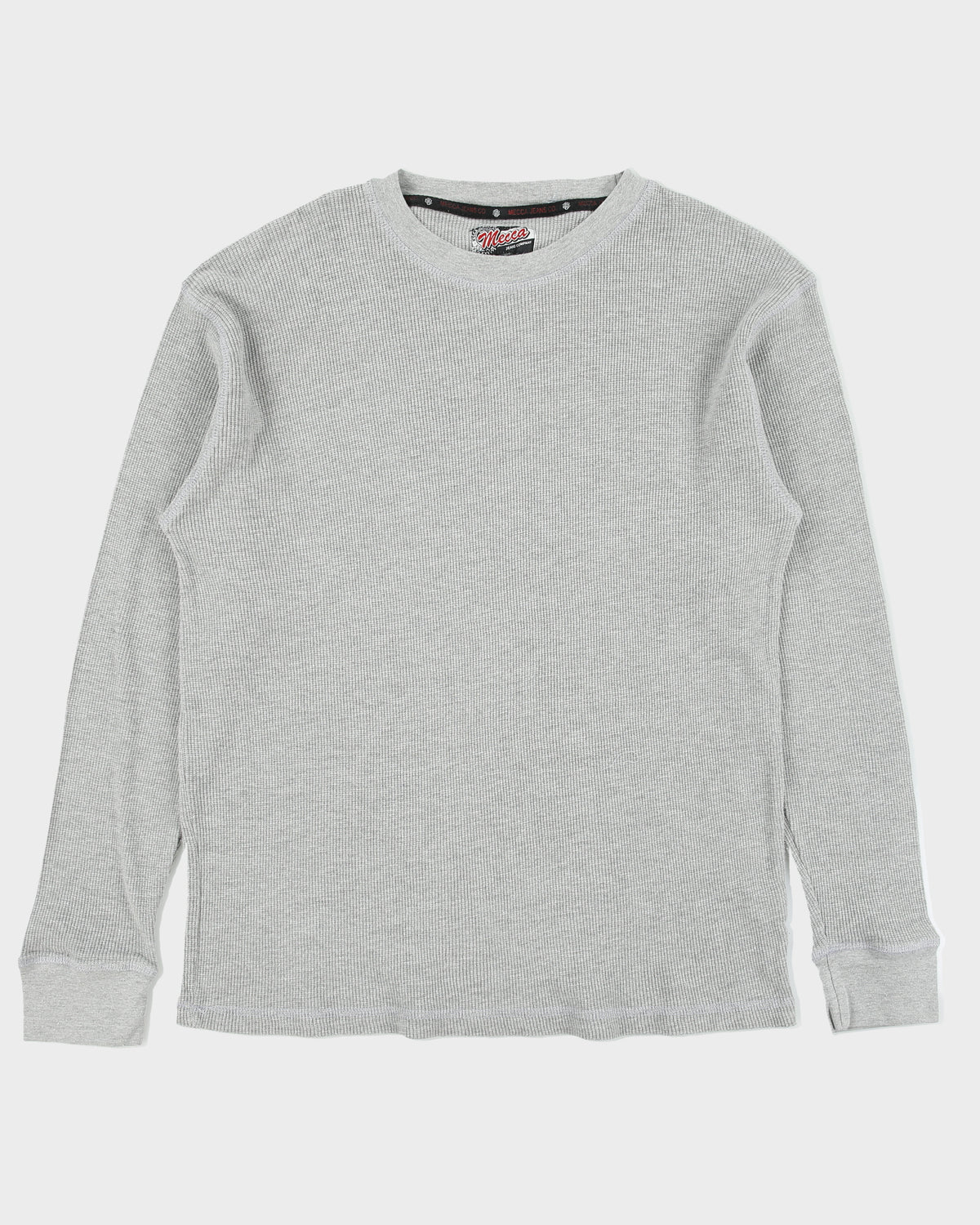 Vintage Y2K 00s Mecca Jeans Co. Heavyweight Long Sleeve Crewneck Waffle T-Shirt - L