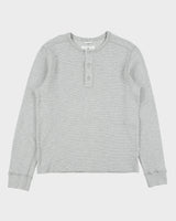Reigning Champ Marl Grey Midweight Long Sleeve Crewneck Waffle T-Shirt - M