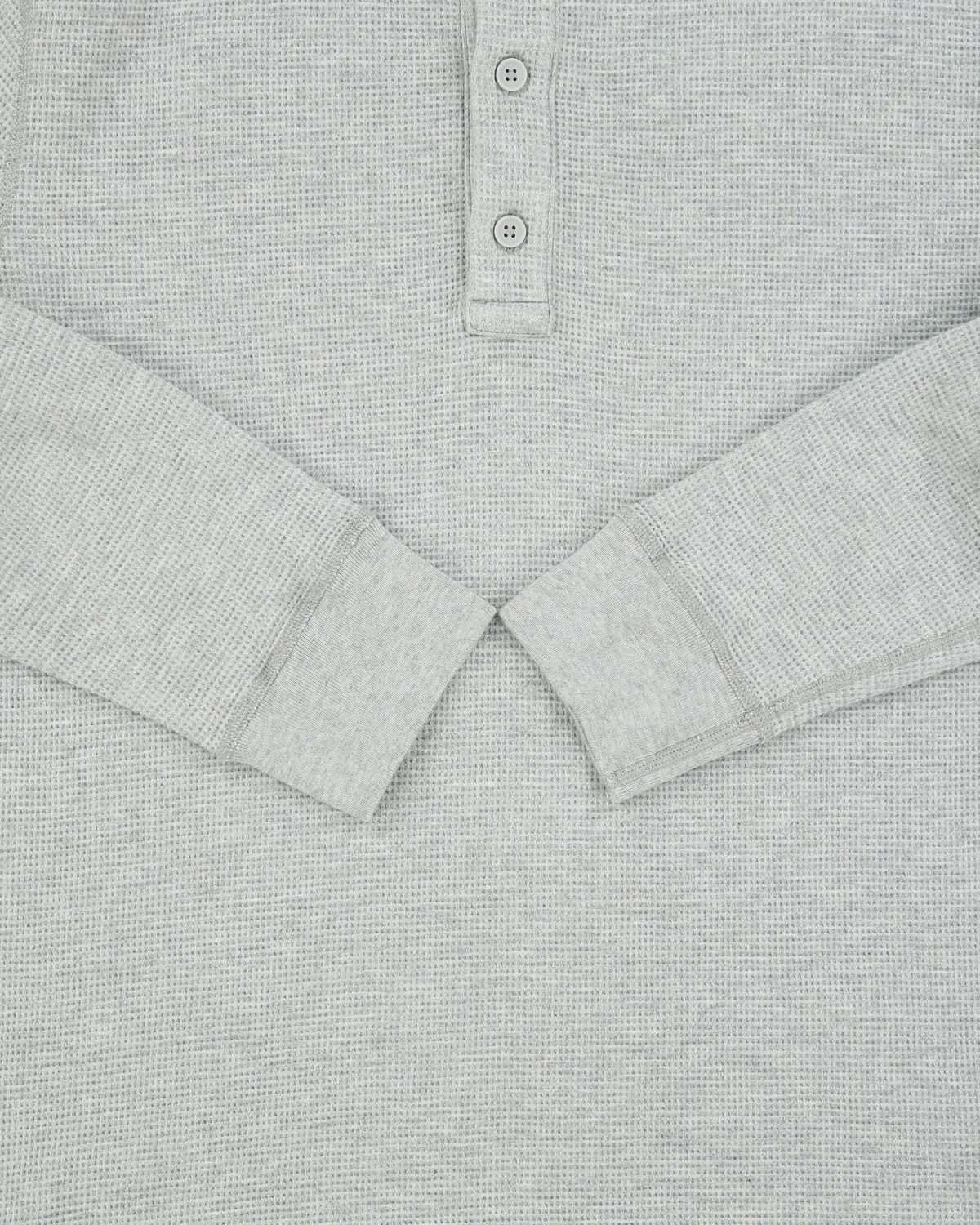 Reigning Champ Marl Grey Midweight Long Sleeve Crewneck Waffle T-Shirt - M