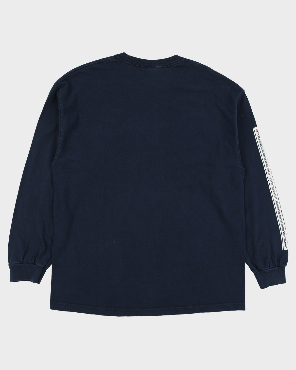 Vintage Y2K 00s Nike Hockey Heavyweight Centre Swoosh Silver Tag Made In Canada Long Sleeve Crewneck T-Shirt - XL