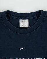 Vintage Y2K 00s Nike Hockey Heavyweight Centre Swoosh Silver Tag Made In Canada Long Sleeve Crewneck T-Shirt - XL