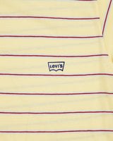 DS Vintage 1990' Levi's Red Batwing Made In Italy Striped Single Stitch Crewneck T-Shirt - L