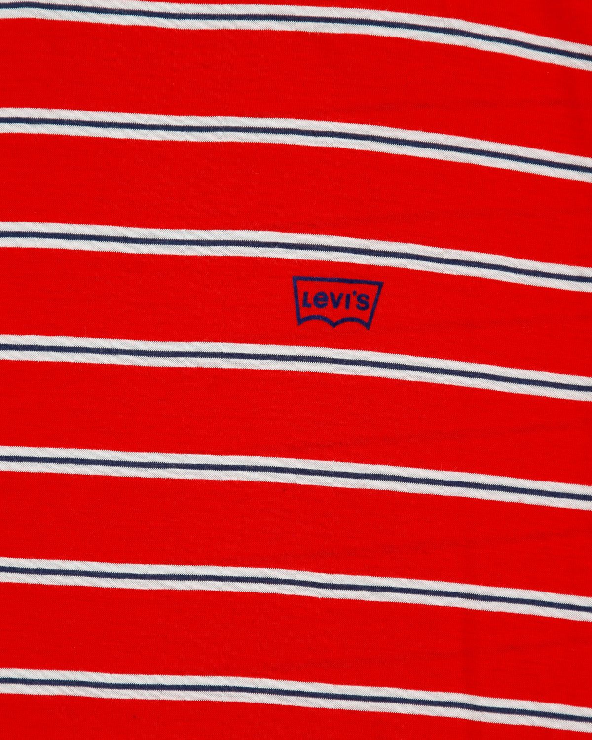 DS Vintage 1990' Levi's Red Batwing Made In Italy Striped Single Stitch Crewneck T-Shirt - L