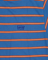 DS Vintage 1990' Levi's Red Batwing Made In Italy Striped Single Stitch Crewneck T-Shirt - L