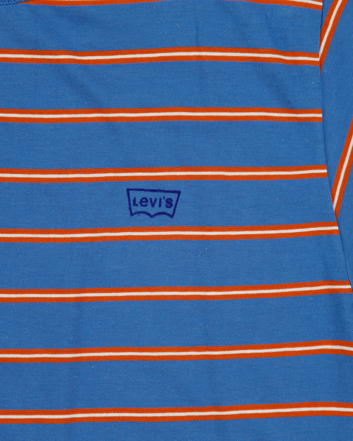 DS Vintage 1990' Levi's Red Batwing Made In Italy Striped Single Stitch Crewneck T-Shirt - L