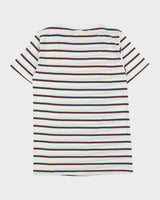 DS Vintage 1990' Levi's Red Batwing Made In Italy Striped Single Stitch Crewneck T-Shirt - L