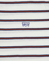 DS Vintage 1990' Levi's Red Batwing Made In Italy Striped Single Stitch Crewneck T-Shirt - L