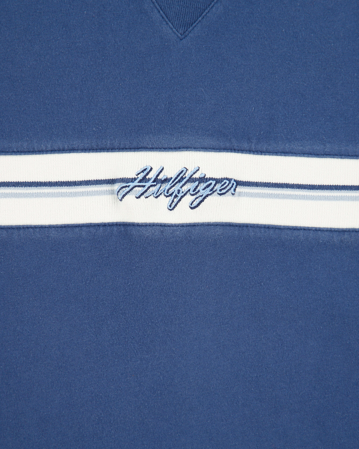 Vintage 2000' Y2K Tommy Hilfiger Rib Embroidered Heavyweight Crewneck T-shirt - M