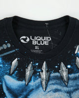 Vintage Liquid Blue Heavyweight Panther AOP Crewneck T-Shirt - XL