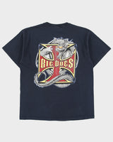 Vintage '07 Y2K Big Dogs Heavyweight Dragon Crewneck T-Shirt - L