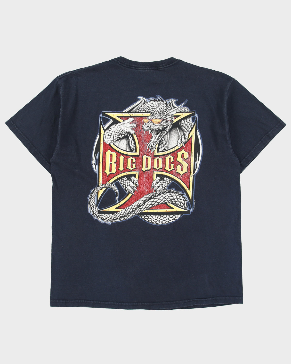 Vintage '07 Y2K Big Dogs Heavyweight Dragon Crewneck T-Shirt - L