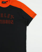 Vintage Harley Davidson Stitched Spell Out Crewneck Waffle T-Shirt - XL