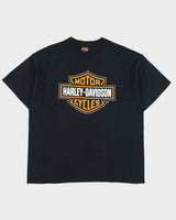 Vintage Harley Davidson Himalayan Chandigarh India Heavyweight Bravado Crewneck T-Shirt - XL
