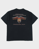 Vintage Harley Davidson Himalayan Chandigarh India Heavyweight Bravado Crewneck T-Shirt - XL
