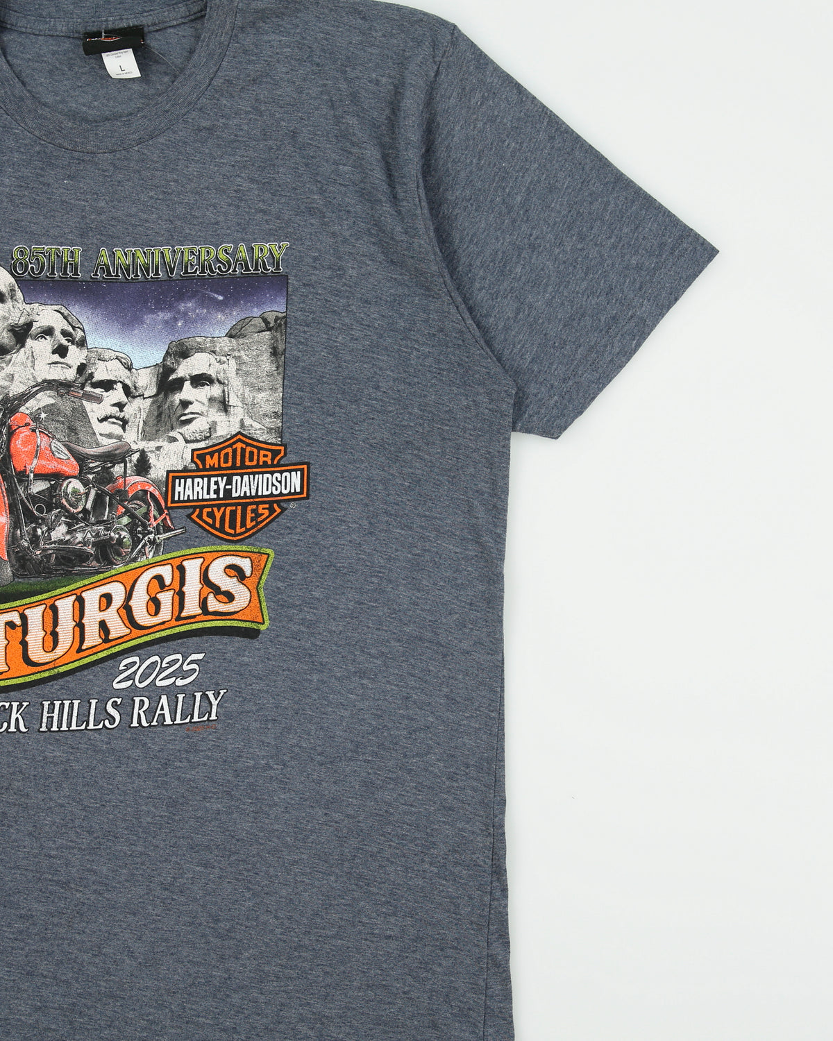 Harley Davidson Deadwood South Dakota 85th Sturgis Rally Anniversary Crewneck T-Shirt - L