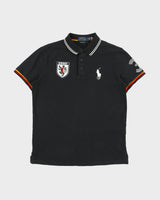 Vintage Polo Ralph Lauren Germany Football Big Pony Custom Slim Fit Short Sleeve Polo Shirt - M